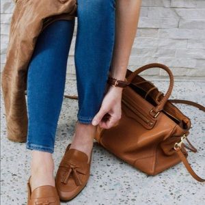 ❤️💥 Beautiful Cole Haan luggage leather tassel loafer Sz 8.5